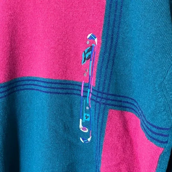 Pringle of Scotland Nick Faldo Wool Golf Sweater - Men's Size M - Green Red